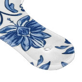 Blauwe Bloem Chinoiserie Witte Waterverf Snijplank (Hoek)