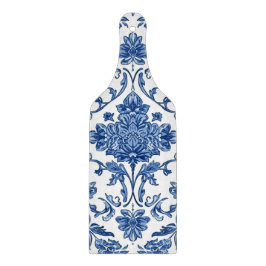 Blauwe Bloem Chinoiserie Witte Waterverf Snijplank