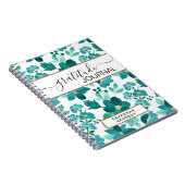 Blauwe bloem dankbaarheidsdagboek notitieboek (Rechterzijde)