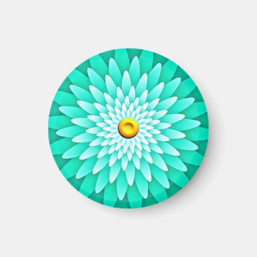 Blauwe bloem Design60001 Magneet (Voorkant)