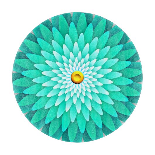 Blauwe bloem Design60001 Snijplank (Voorkant)