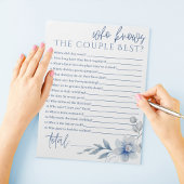 Blauwe bloem die het beste bruidsspel van het paar notitieblok