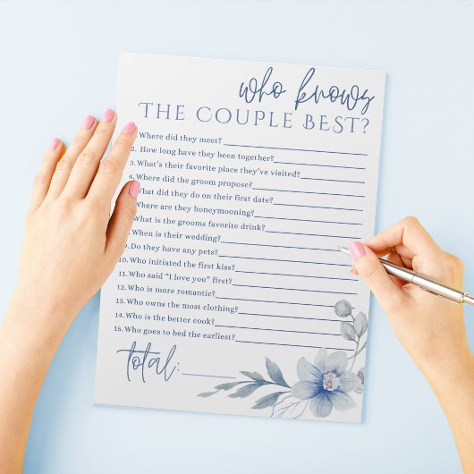 Blauwe bloem die het beste bruidsspel van het paar notitieblok