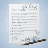 Blauwe bloem die het beste bruidsspel van het paar notitieblok