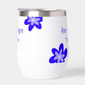 Blauwe bloem doodle naam titel jaar 20XX beroep (Rechts)