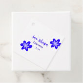 Blauwe bloem doodle naam titel jaar 20XX beroep Bedankjes Labels (In situ)