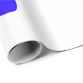 Blauwe bloem doodle naam titel jaar 20XX beroep Cadeaupapier (Rol Hoek)