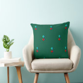 Blauwe Bloem Dr Groen Kussen (Stoel)