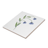 blauwe bloem eenvoudig  tegeltje (Zijkant)