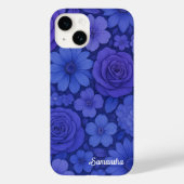 Blauwe bloem Elegant Botanisch Case-Mate iPhone Case (Achterkant)