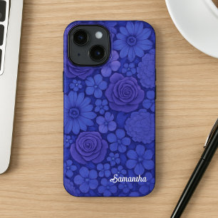 Blauwe bloem Elegant Botanisch Case-Mate iPhone 14 Hoesje