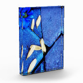 Blauwe Bloem en Gele Bloembladen Fotoblokken (Links)