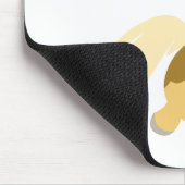 Blauwe bloem en Pony mousepad Muismat (Hoek)