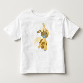 Blauwe bloem en Pony T-shirt (Voorkant)