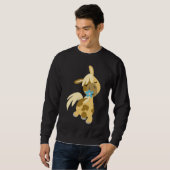 Blauwe bloem en Pony T-shirt (Voorkant volledig)