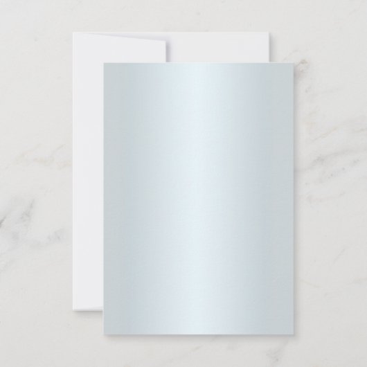 Blauwe Bloem- en Vlinder Save The Date Kaart (Achterkant)