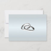 Blauwe Bloem- en Vlinder Tafelkaart Kaart (Achterkant)