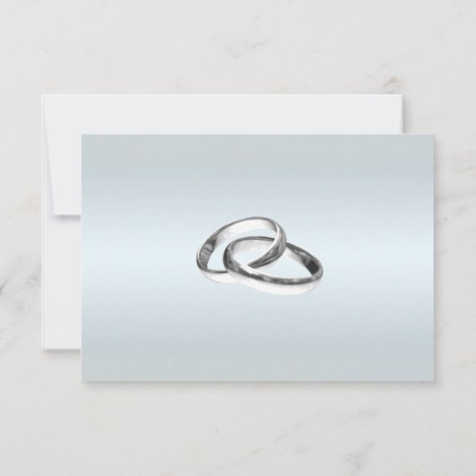 Blauwe Bloem- en Vlinder Tafelkaart Kaart (Achterkant)