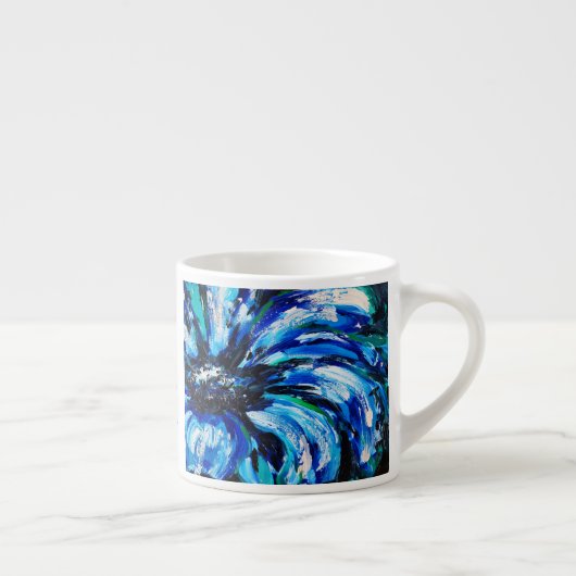 Blauwe bloem espresso kop (Rechts)