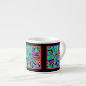 Blauwe Bloem Espresso Kop (Voorkant rechts)