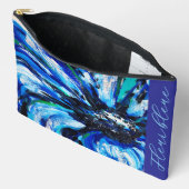 Blauwe bloem etui (Open)