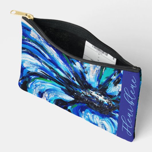 Blauwe bloem etui (Open)
