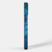 Blauwe Bloem Fantasie Patroon, Abstracte Fractale Case-Mate iPhone Case (Achterkant / Rechts)