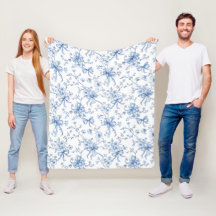 Blauwe Bloem Franse Toile 