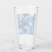 Blauwe bloem glas (Achterkant)