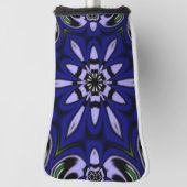 blauwe bloem golfheadcover (Draai 90)