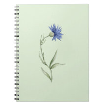 Blauwe Bloem Groene Esthetische Notitieboek