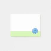 Blauwe Bloem Groene Rand Post-it® Notes (Voorkant)