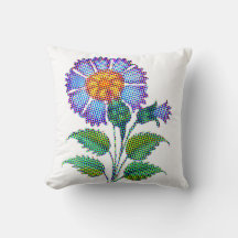 Blauwe Bloem Halftoon Fine Art