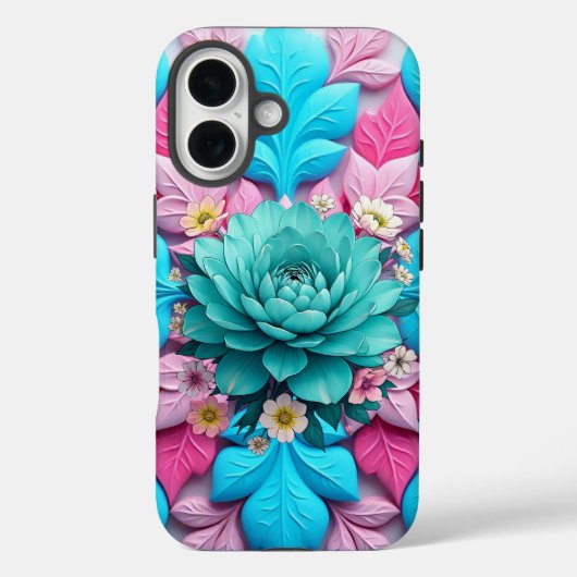 Blauwe Bloem Harmonie Case-Mate iPhone Case (Achterkant)