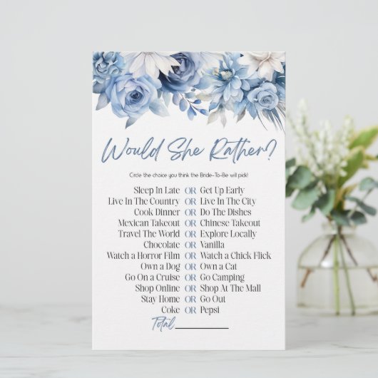 Blauwe bloem, heeft ze liever? Vrijgezellenfeest s Briefpapier (Staand voorkant)