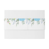 Blauwe bloem hortensia uitnodigingen wikkel (Achterkant Voorbeeld)