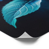 Blauwe bloem III Poster (Hoek)