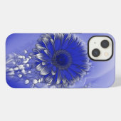 Blauwe bloem iPhone hoesje (Achterkant horizontaal)