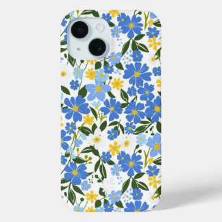 Blauwe Bloem iPhone Hoesje