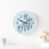  blauwe bloem klok (Huis)