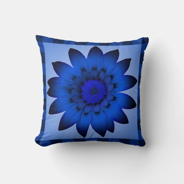 Blauwe Bloem - Kussen (Voorkant)