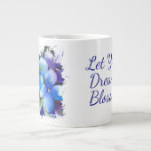 Blauwe bloem Laat je droom bloeien mok (Voorkant)