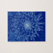 blauwe bloem legpuzzel (Horizontaal)