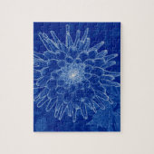 blauwe bloem legpuzzel (Verticaal)