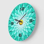 Blauwe bloem Mandala-68566 Grote Klok (Hoek)