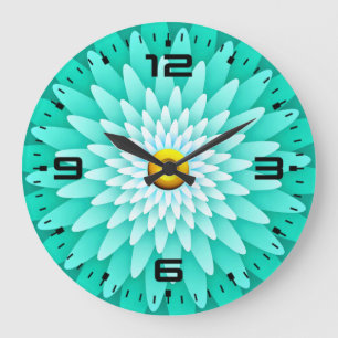 Blauwe bloem Mandala-68566 Grote Klok