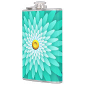 Blauwe bloem Mandala-68566 Heupfles (Links)