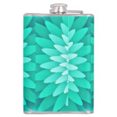 Blauwe bloem Mandala-68566 Heupfles (Achterkant)