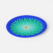 Blauwe bloem Mandala-68566 Papieren Bordje (Gekanteld)