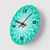 Blauwe bloem Mandala-68566 Ronde Klok (Hoek)